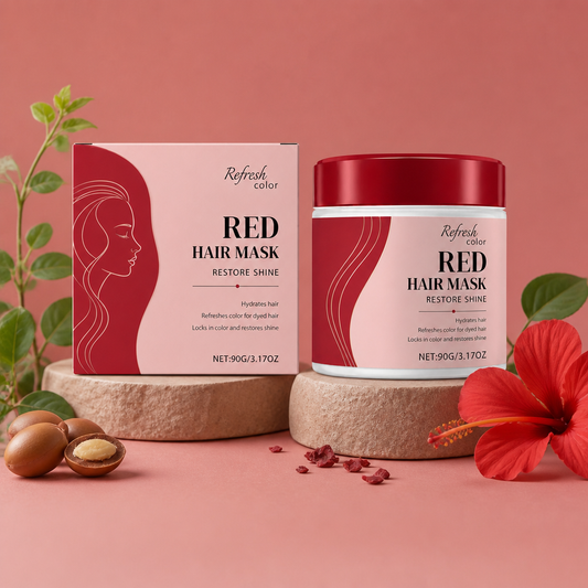 Red Hair Mask – Color Refreshing Treatment For Smooth Shiny Hair