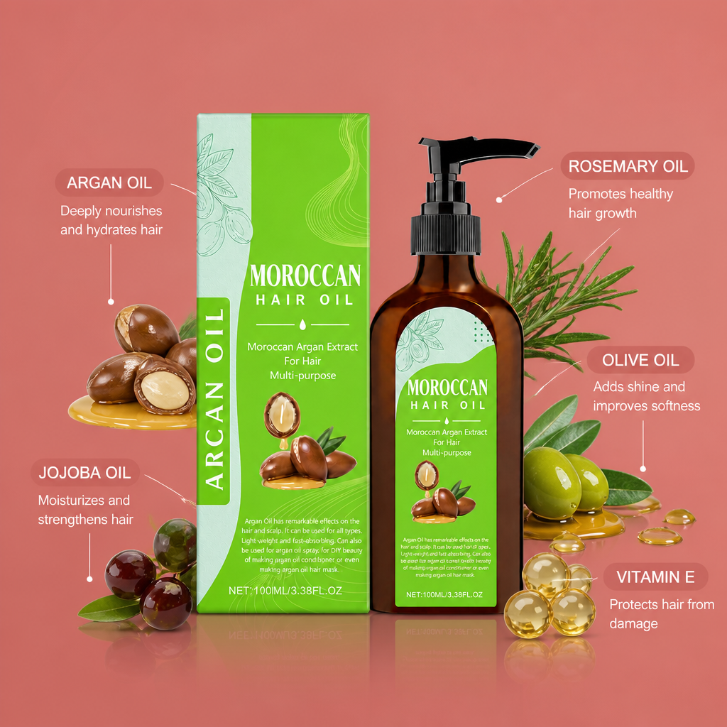 Moroccan Hair Oil For Nourished And Smooth Looking Hair