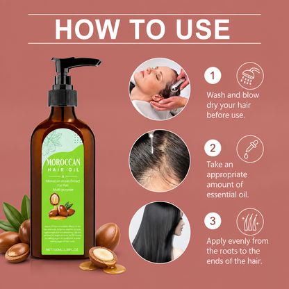 Moroccan Hair Oil For Nourished And Smooth Looking Hair