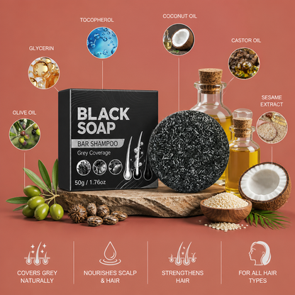 Black Soap Shampoo Bar For Nourished Hair And Scalp Care