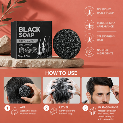 Black Soap Shampoo Bar For Nourished Hair And Scalp Care
