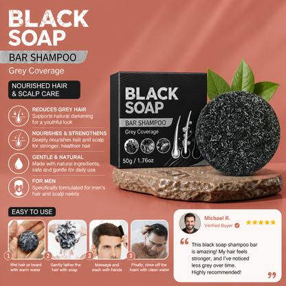 Black Soap Shampoo Bar For Nourished Hair And Scalp Care