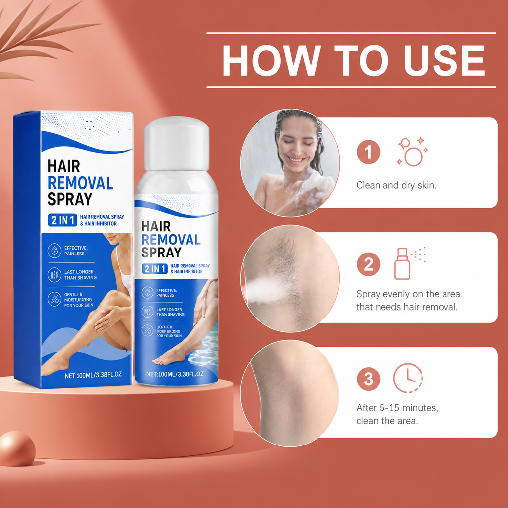 Gentle Hair Removal Spray – Smooth Skin Care Formula With Fresh Fragrance
