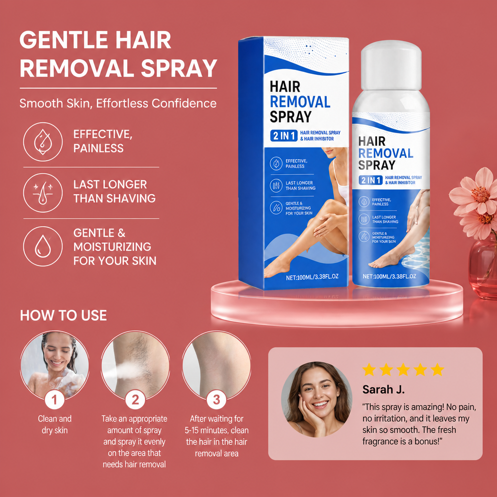 Gentle Hair Removal Spray – Smooth Skin Care Formula With Fresh Fragrance