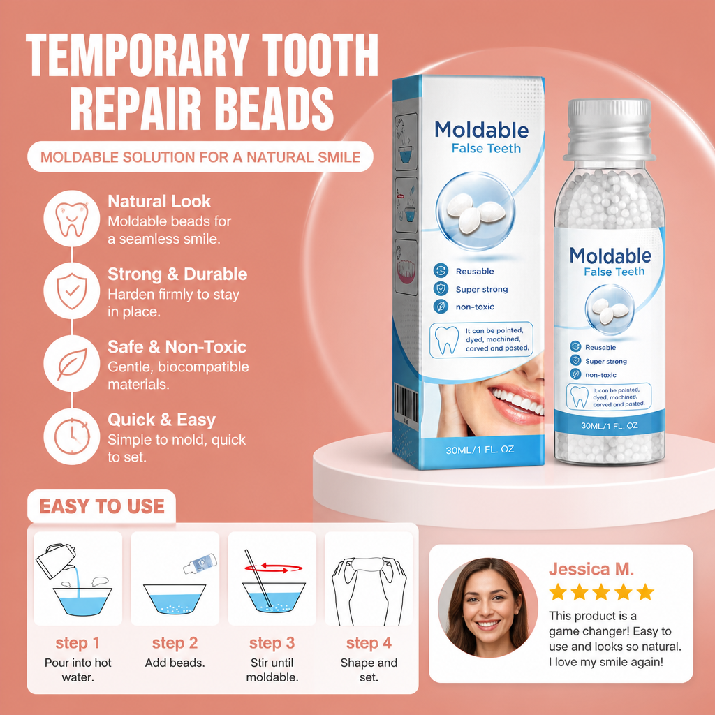 Temporary Tooth Repair Beads – Moldable Solution For A Natural Smile