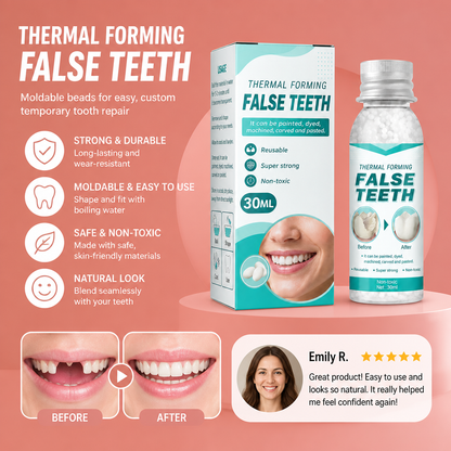 Temporary Tooth Repair Beads – Moldable Cosmetic Tooth Replacement