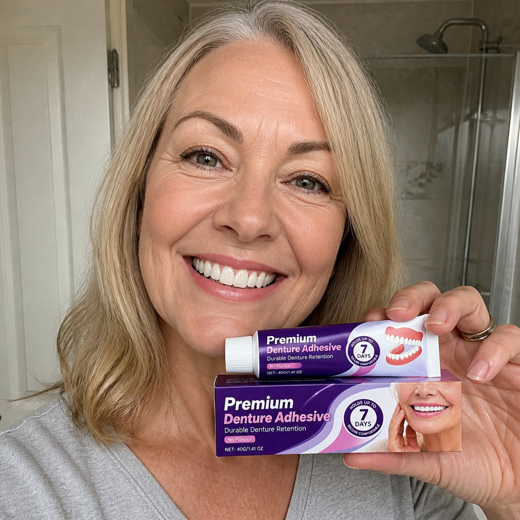 Premium Denture Adhesive – Strong Hold for Comfortable Denture Wear