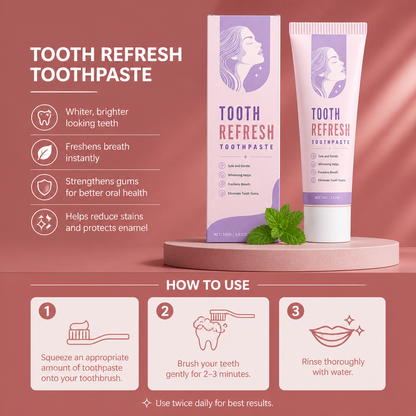 Refreshing Whitening Toothpaste – For A Brighter Smile & Fresh Breath