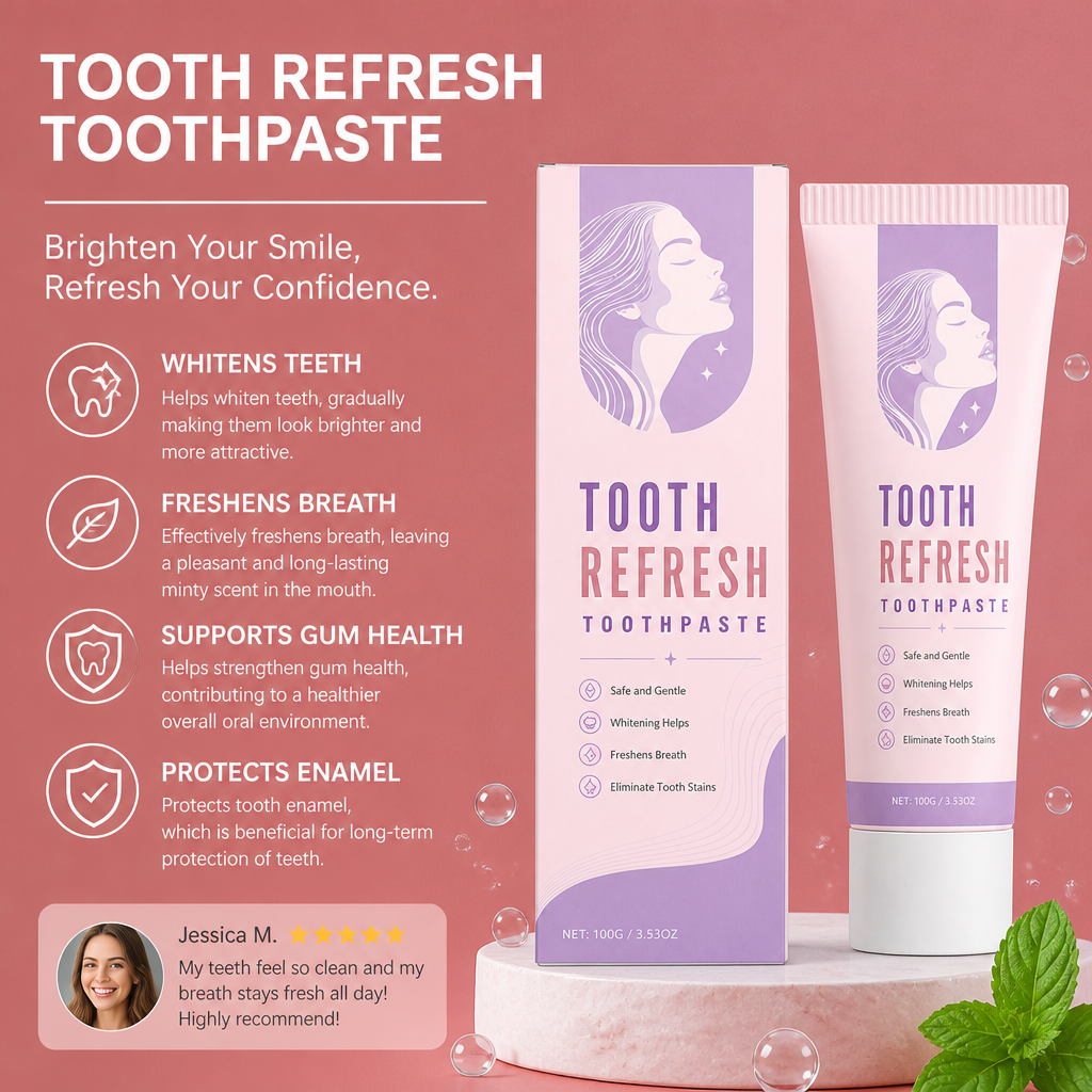Refreshing Whitening Toothpaste – For A Brighter Smile & Fresh Breath