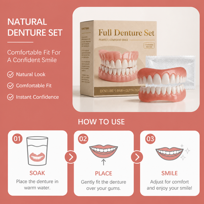 Natural Denture Set – Comfortable Fit For A Confident Smile