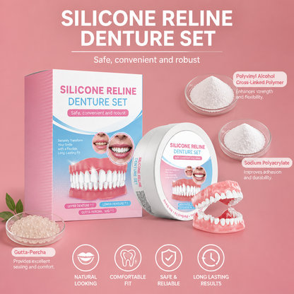 Silicone Flexible Denture Set – Comfortable Natural-Looking Smile Solution