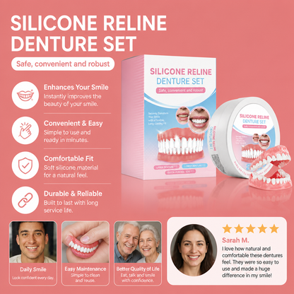 Silicone Flexible Denture Set – Comfortable Natural-Looking Smile Solution