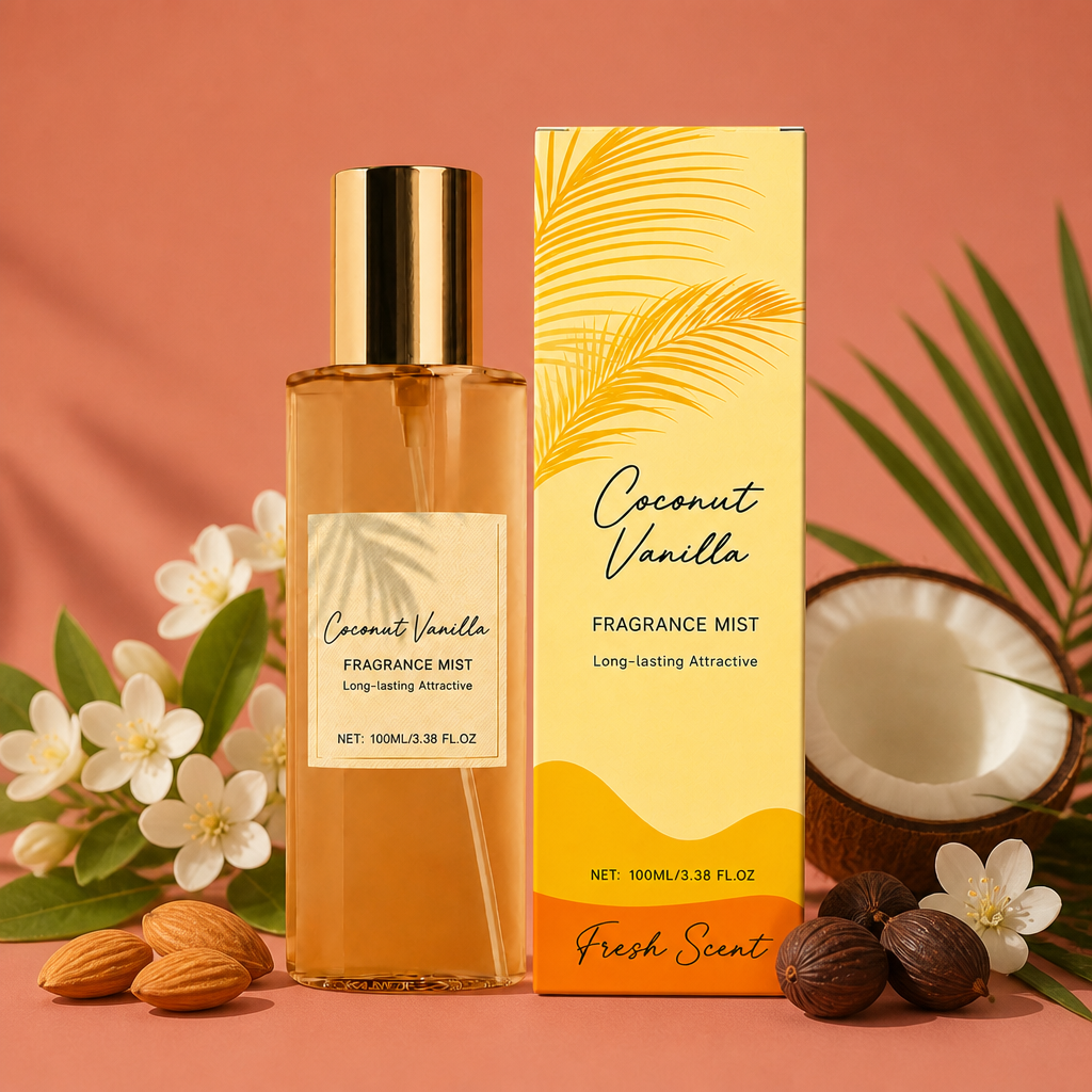Coconut Vanilla Fragrance Mist – Fresh Floral Scent With Lasting Aroma