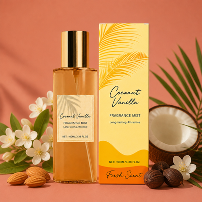 Coconut Vanilla Fragrance Mist – Fresh Floral Scent With Lasting Aroma