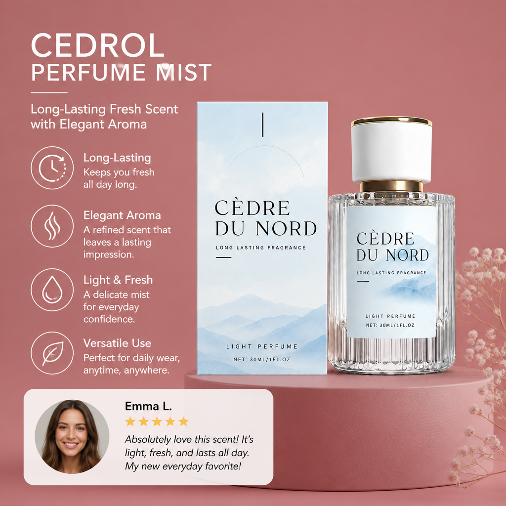 Cedrol Perfume Mist – Long-Lasting Fresh Scent With Elegant Aroma