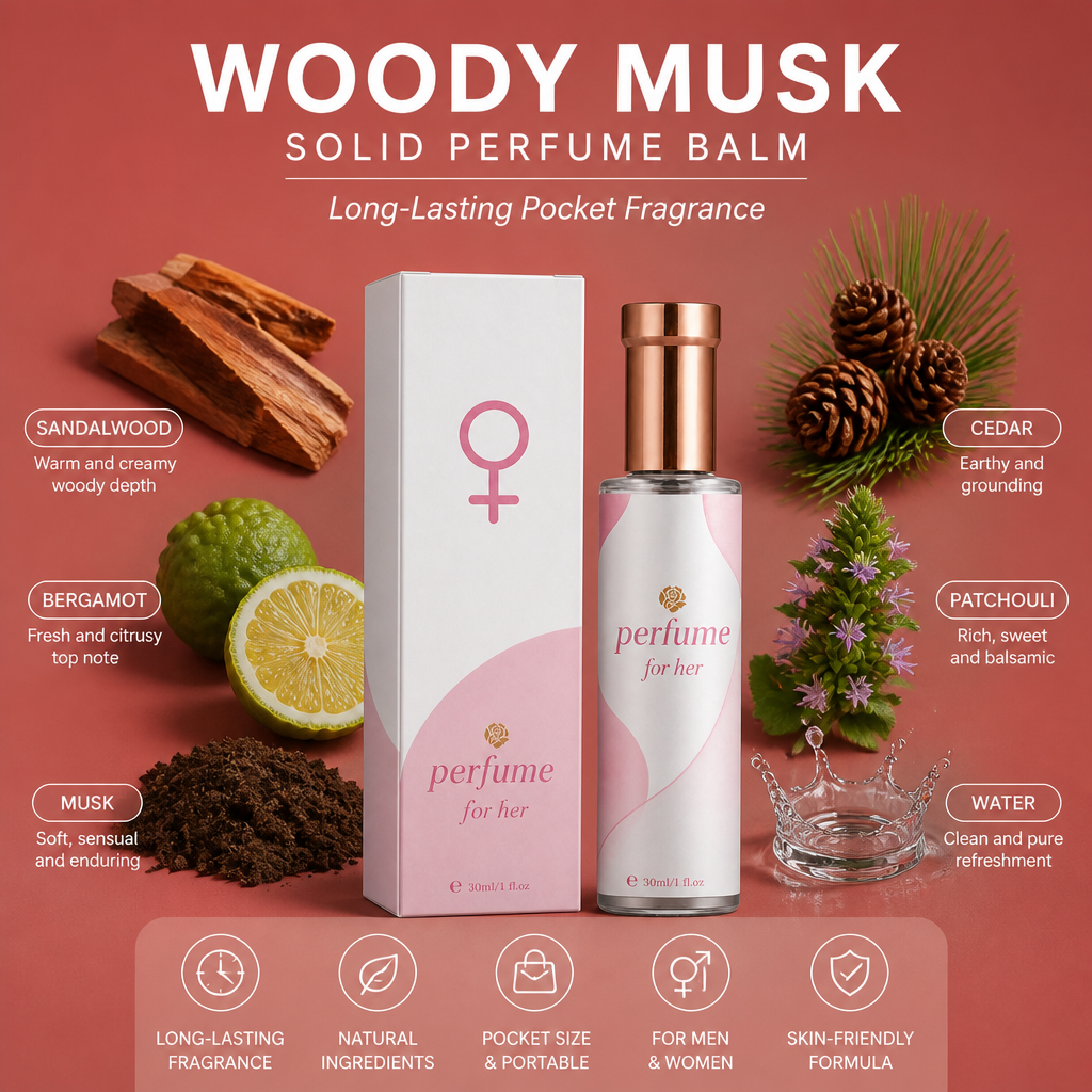 Woody Musk Solid Perfume Balm – Long-Lasting Pocket Fragrance