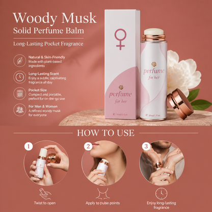 Woody Musk Solid Perfume Balm – Long-Lasting Pocket Fragrance