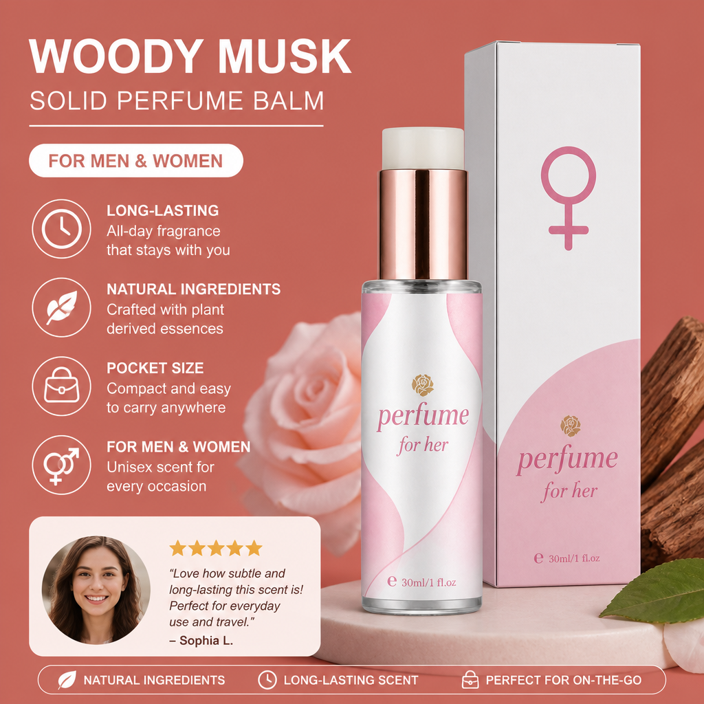Woody Musk Solid Perfume Balm – Long-Lasting Pocket Fragrance