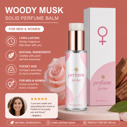 Woody Musk Solid Perfume Balm – Long-Lasting Pocket Fragrance