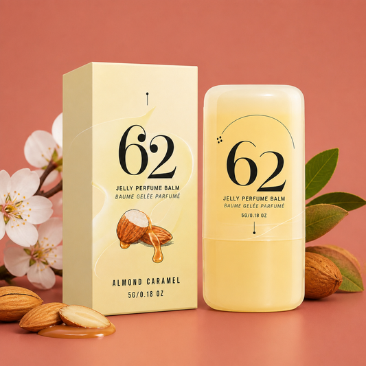 Almond Caramel Solid Perfume Balm – Warm Scent for Easy Touch-Ups
