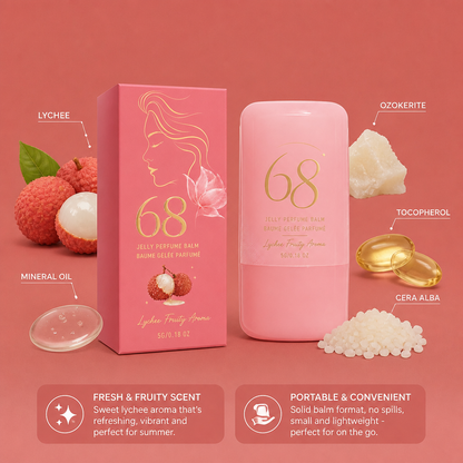 Lychee Solid Perfume Balm – Fresh Fruity Scent for On-the-Go Refreshing