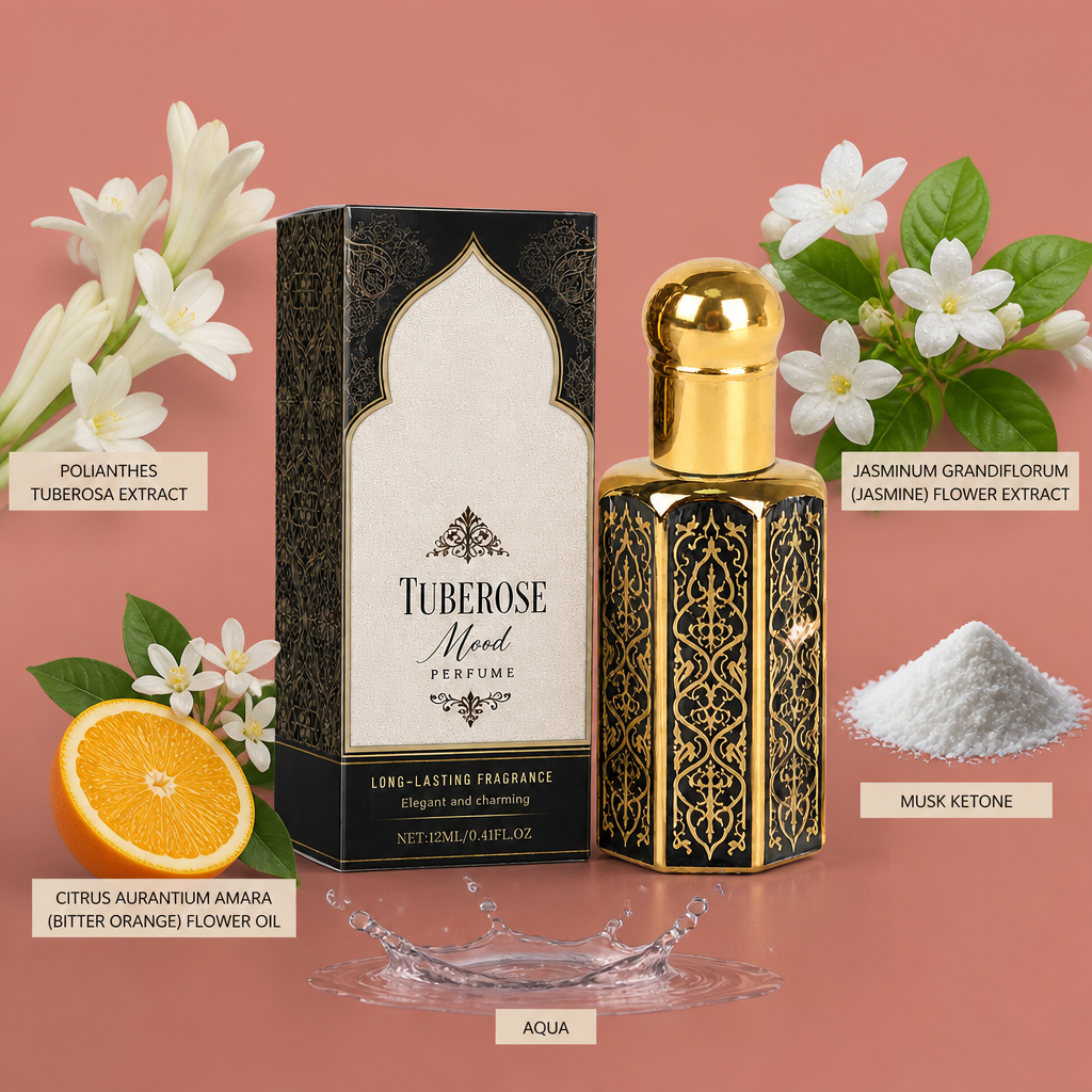 Tuberose Floral Perfume – Long-Lasting Fresh Elegant Everyday Fragrance