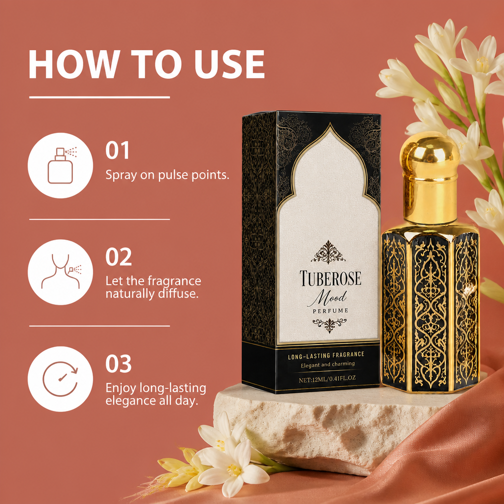 Tuberose Floral Perfume – Long-Lasting Fresh Elegant Everyday Fragrance