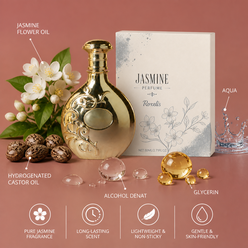 Jasmine Flower Perfume Oil – Lightweight Long-Lasting Floral Fragrance
