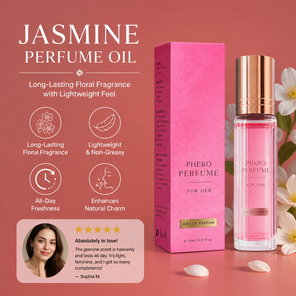 Jasmine Perfume Oil – Long-Lasting Floral Fragrance with Lightweight Feel