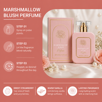 Marshmallow Blush Perfume – Sweet Strawberry & Vanilla Fragrance