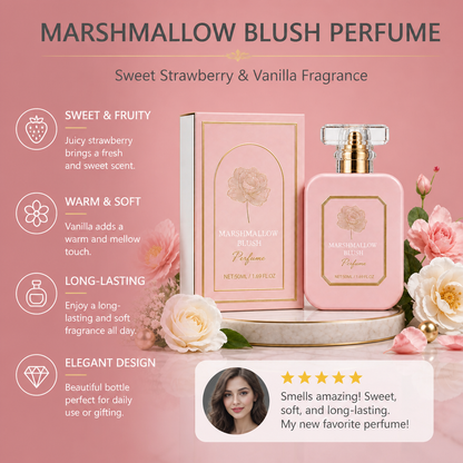 Marshmallow Blush Perfume – Sweet Strawberry & Vanilla Fragrance