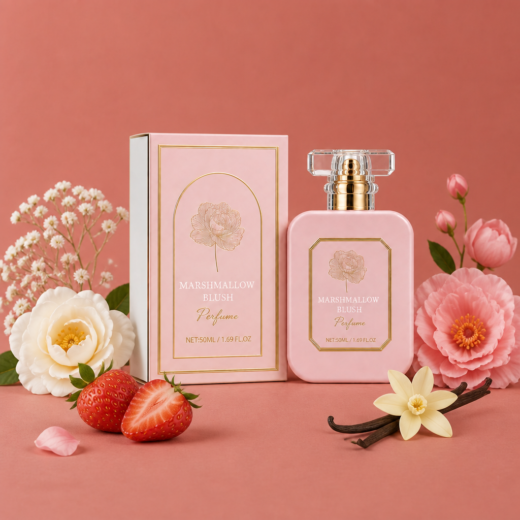Marshmallow Blush Perfume – Sweet Strawberry & Vanilla Fragrance