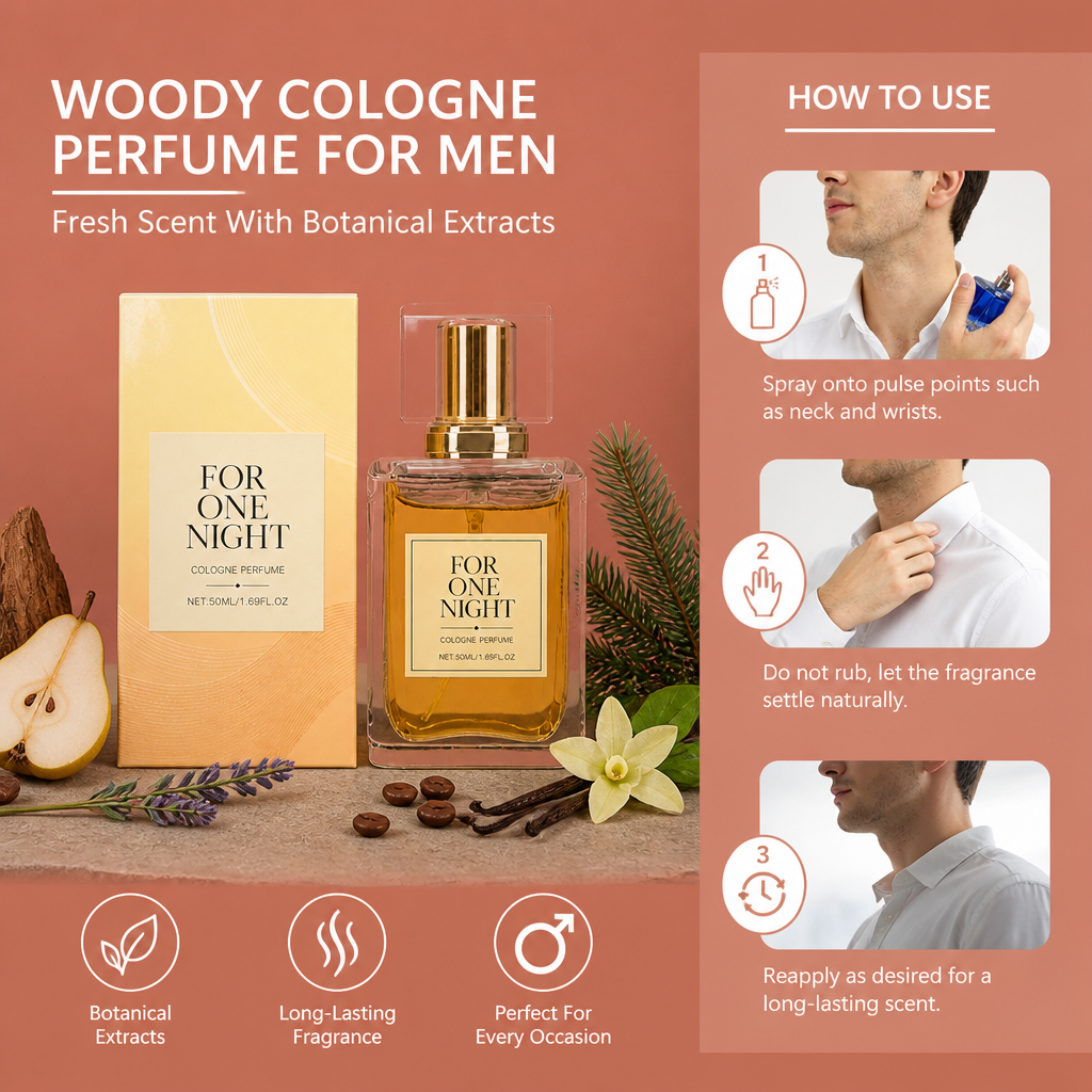 Woody Cologne Perfume – Fresh Scent With Botanical Extracts