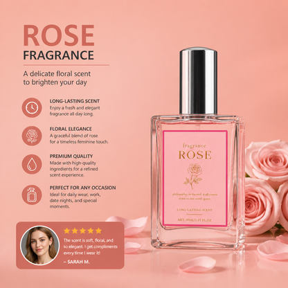 Rose Fragrance Perfume – Elegant Floral Scent For Everyday Confidence