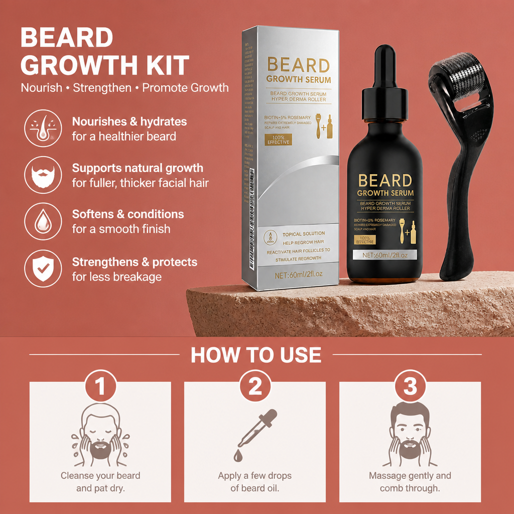 Nourishing Beard Oil Kit – Softens And Defines Facial Hair
