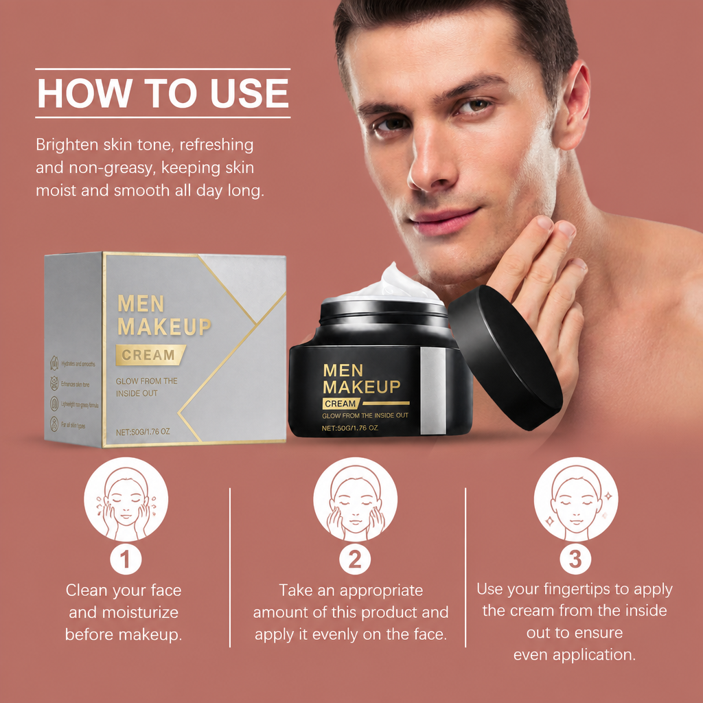 Men's Tinted Moisturizing Face Cream – Natural Looking Skin Finish