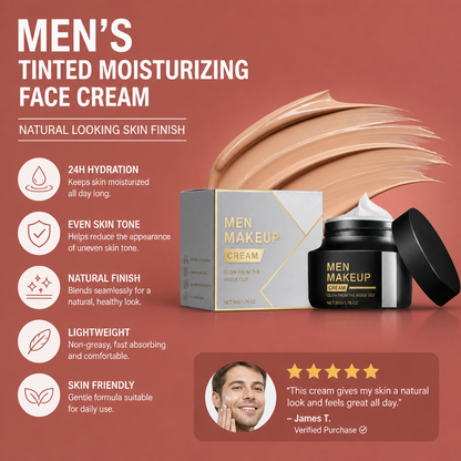 Men's Tinted Moisturizing Face Cream – Natural Looking Skin Finish