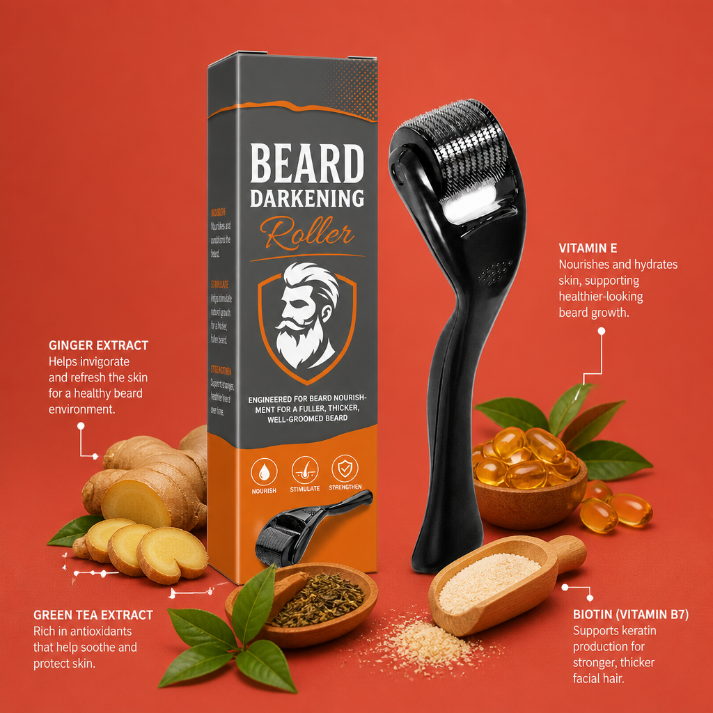 Beard Care Roller Kit – Grooming Tool For A Fuller-Looking Beard