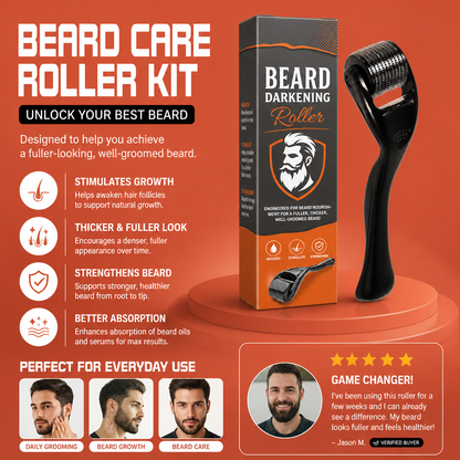 Beard Care Roller Kit – Grooming Tool For A Fuller-Looking Beard