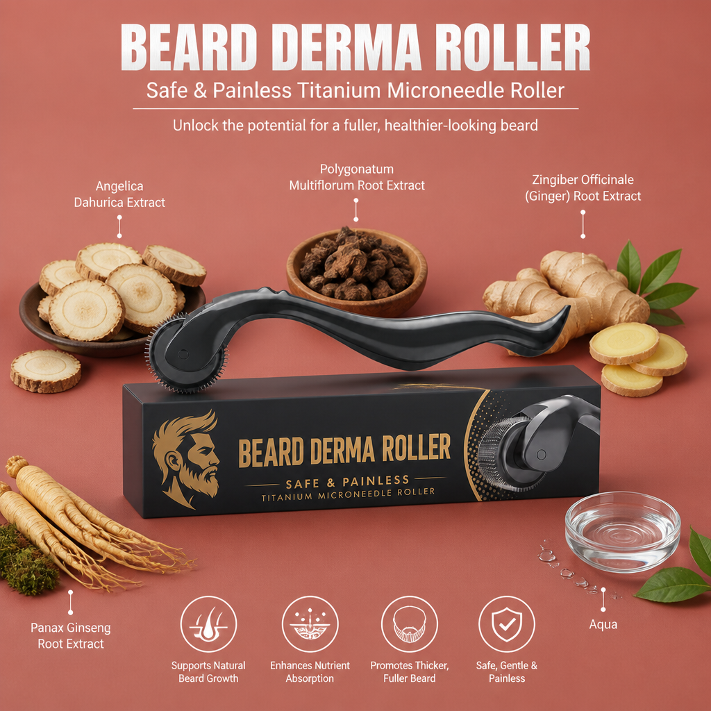 Beard Microneedle Roller – Grooming Tool For A Fuller Beard Look