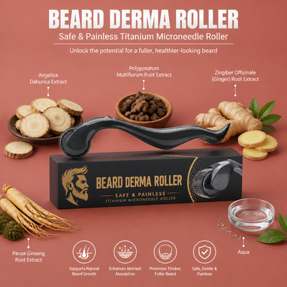 Beard Microneedle Roller – Grooming Tool For A Fuller Beard Look