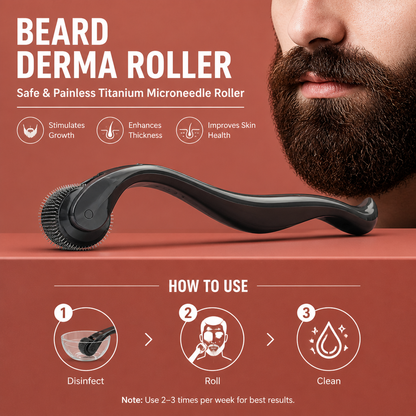 Beard Microneedle Roller – Grooming Tool For A Fuller Beard Look