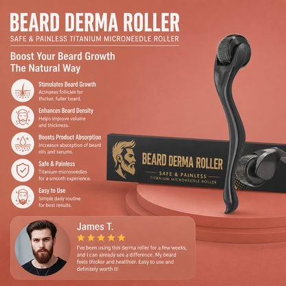 Beard Microneedle Roller – Grooming Tool For A Fuller Beard Look