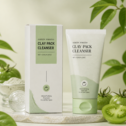 Green Tomato Clay Pack Cleanser – Deep-Cleansing & Refreshing Skin
