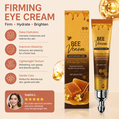 Bee Venom & Hyaluronic Acid Firming Eye Cream for Smooth, Hydrated Skin