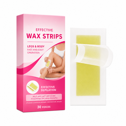Gentle Wax Hair Removal Strips with Nourishing Skin Care