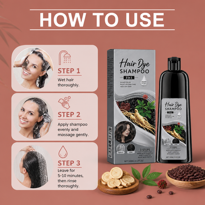 Black Hair Dye Shampoo – Easy Color Refresh For Natural-Looking Dark Hair