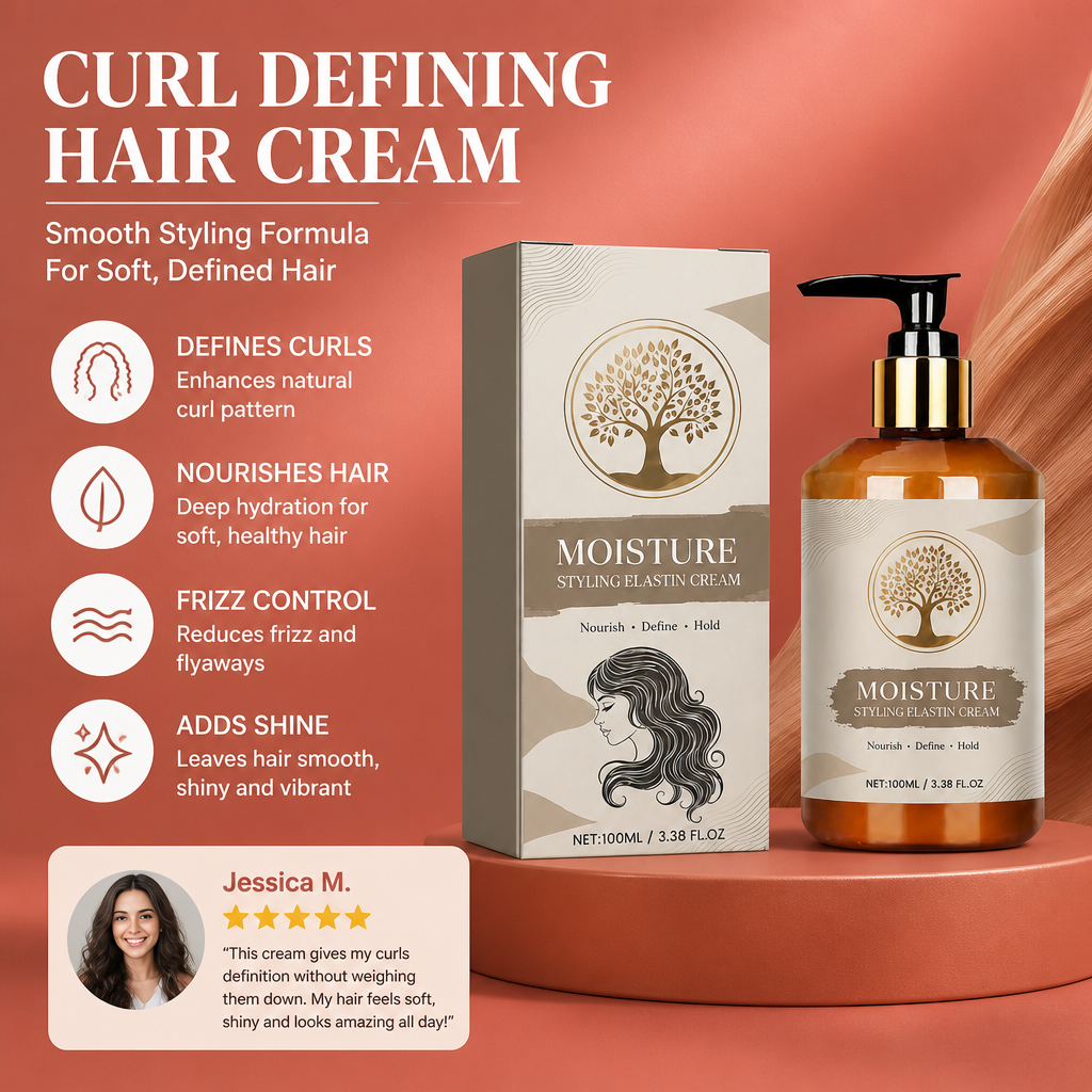 Curl Defining Hair Cream – Smooth Styling Formula For Soft Defined Hair