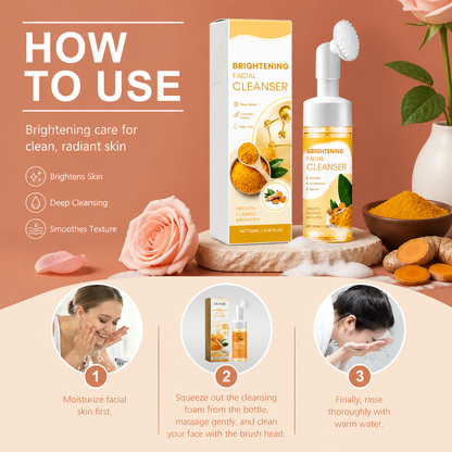 Brightening Foaming Facial Cleanser with Turmeric & Kojic