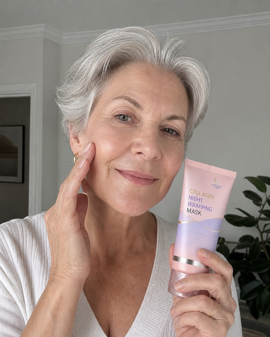 Beauty Britain customer using Korean Collagen Night Wrapping Mask